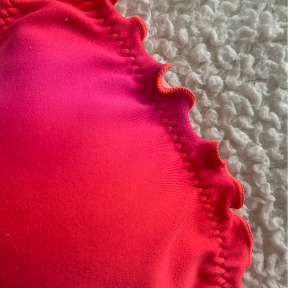 Multi red/pink natural dye swimsuit top - Picture 3 of 6